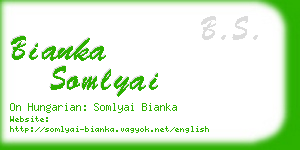 bianka somlyai business card